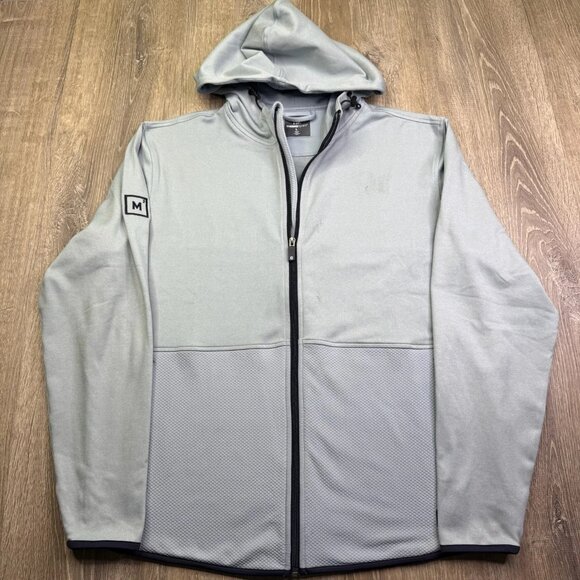 FootJoy Tempo Series Mens Blue Full Zip Mixed Texture Chill-Out Hoodie Size L - Picture 1 of 16